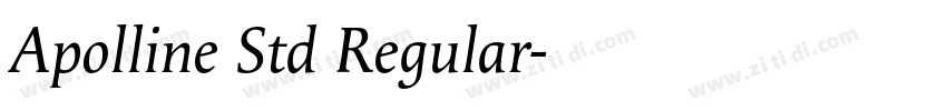 Apolline Std Regular字体转换